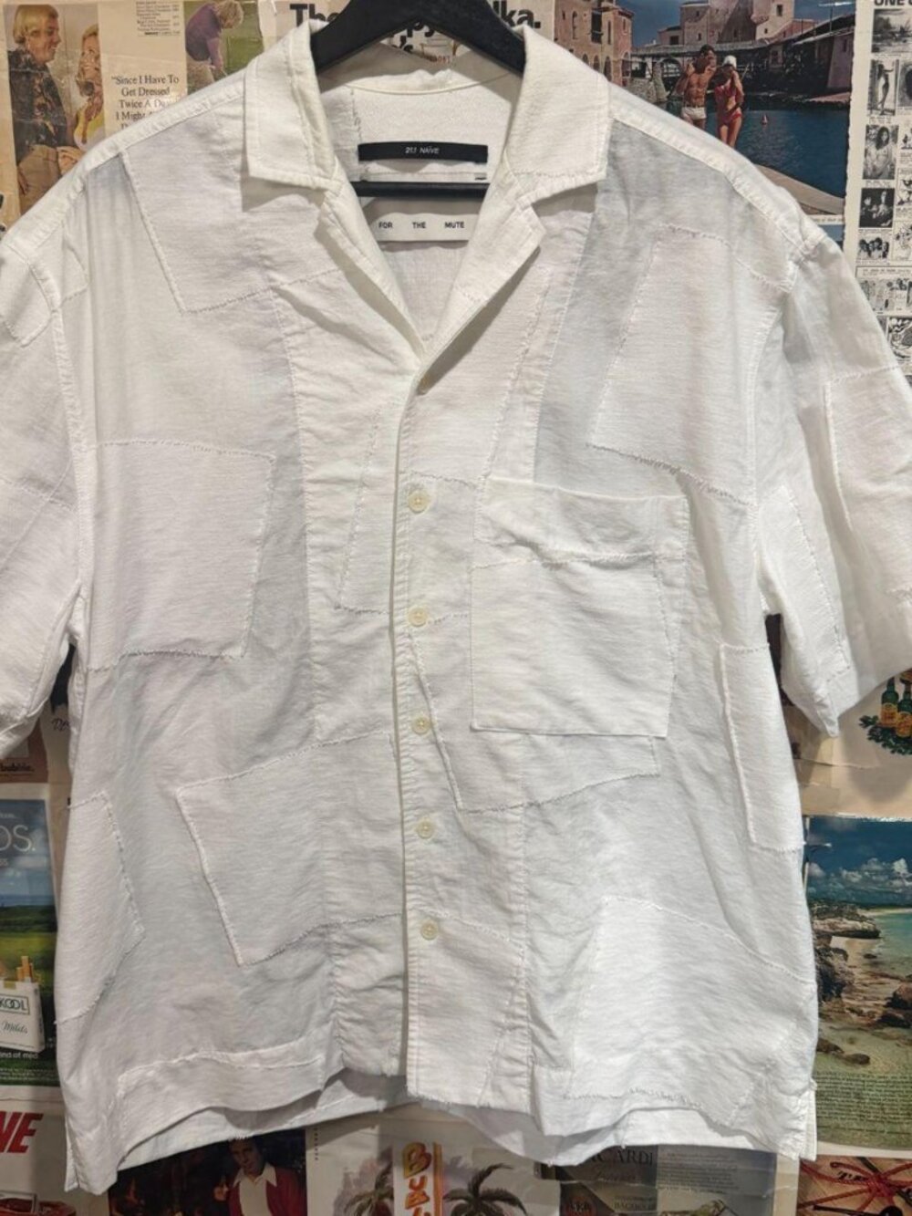 Song For The Mute '21.1 Naïve' Patchwork Short-Sleeve Shirt — Size L